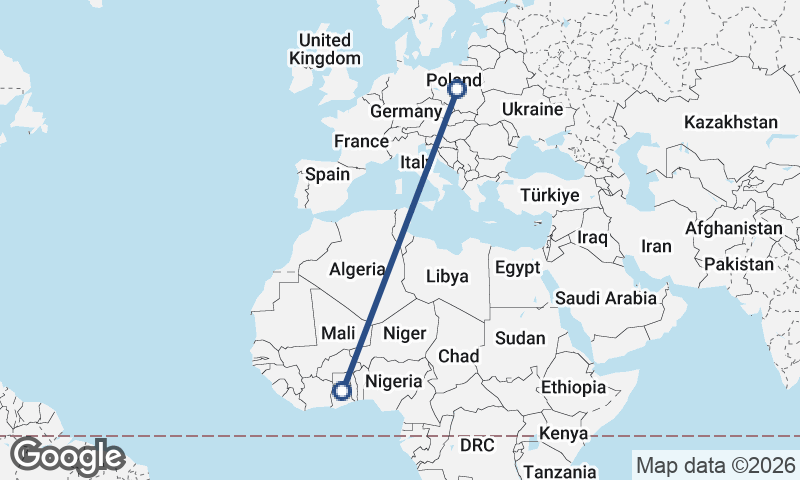 Poland to Ghana