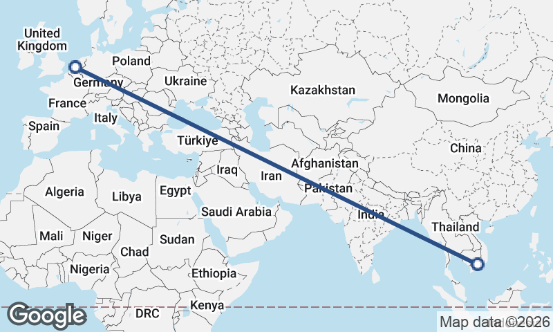 Rotterdam to Ho Chi Minh City