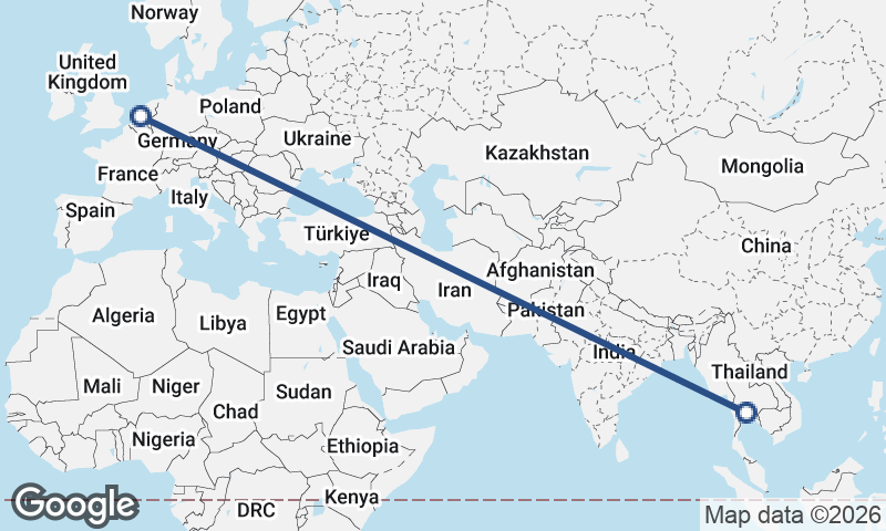 Rotterdam to Bangkok