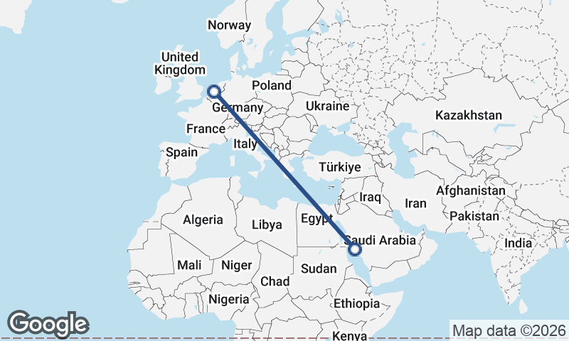 Rotterdam to Jeddah