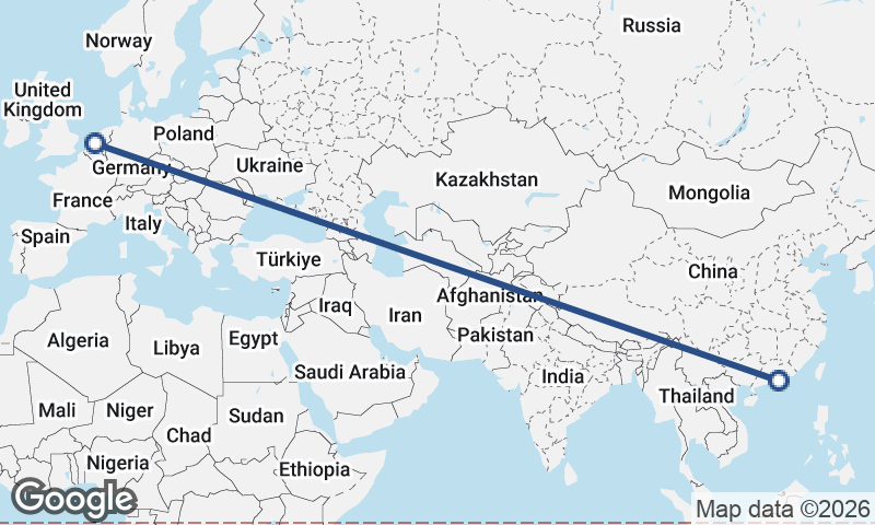 Rotterdam to Hong Kong