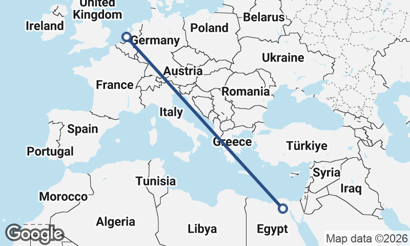 Rotterdam to Cairo
