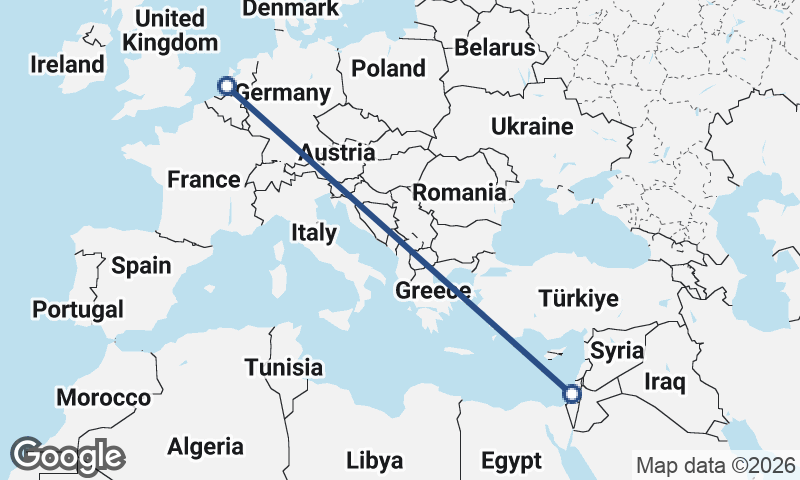 Rotterdam to Tel Aviv-Yafo