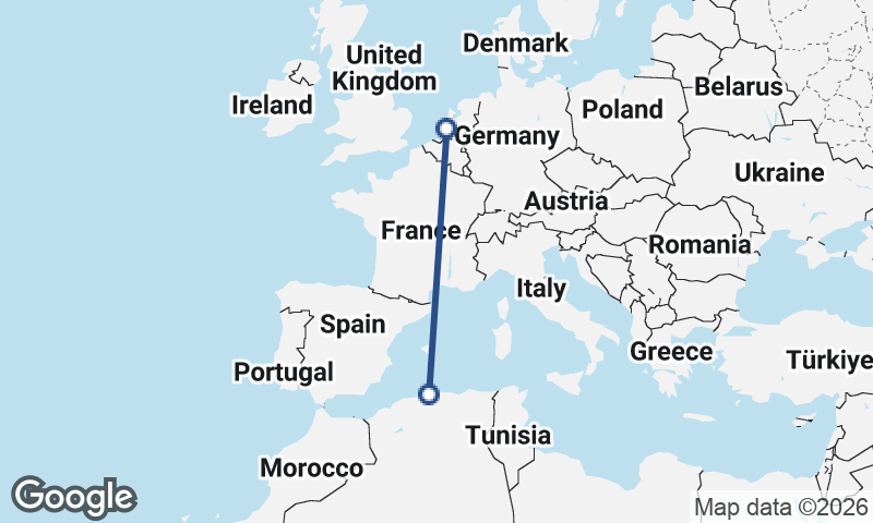 Rotterdam to Algiers