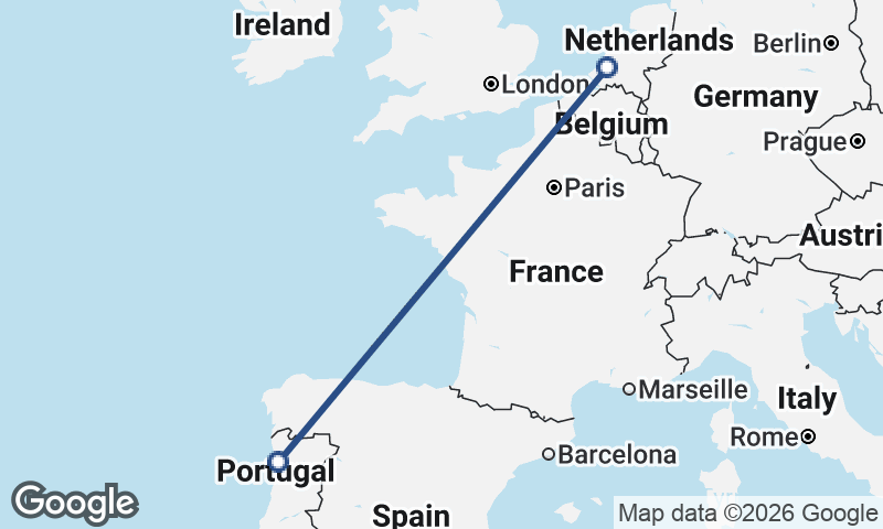 Rotterdam to Porto