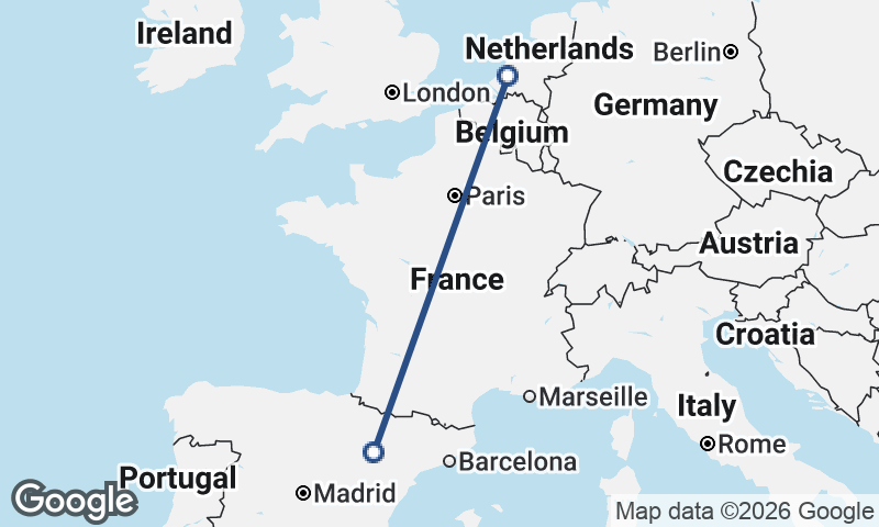 Rotterdam to Zaragoza
