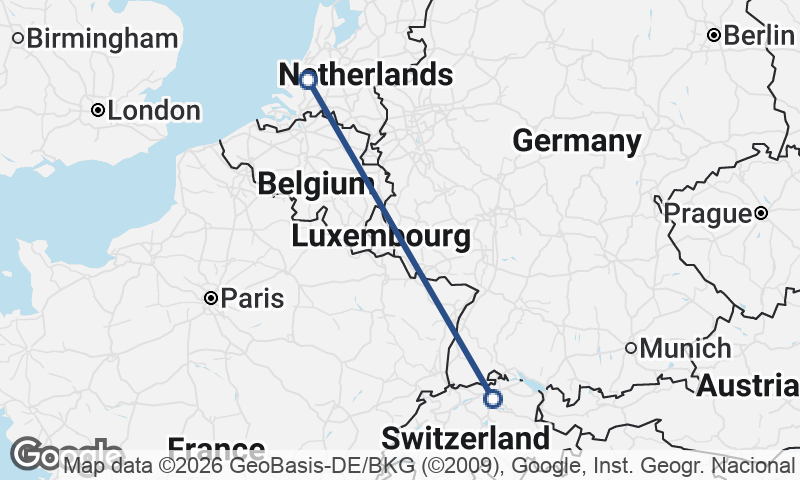 Rotterdam to Zürich