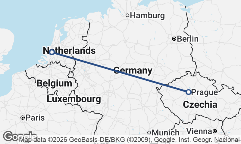 Rotterdam to Prague