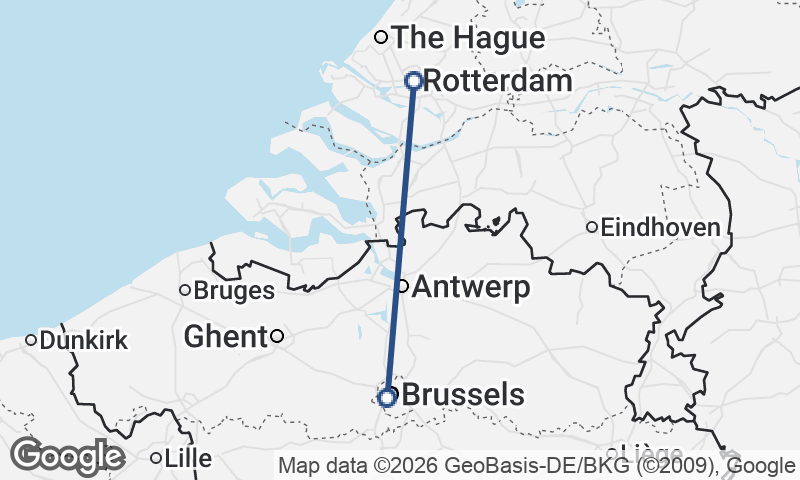 Rotterdam to Brussels