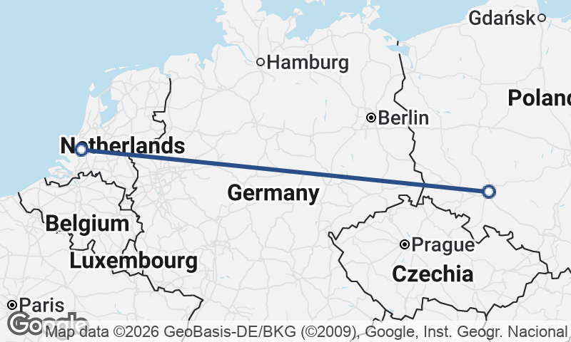Rotterdam to Wrocław
