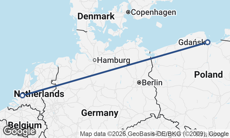 Rotterdam to Gdańsk