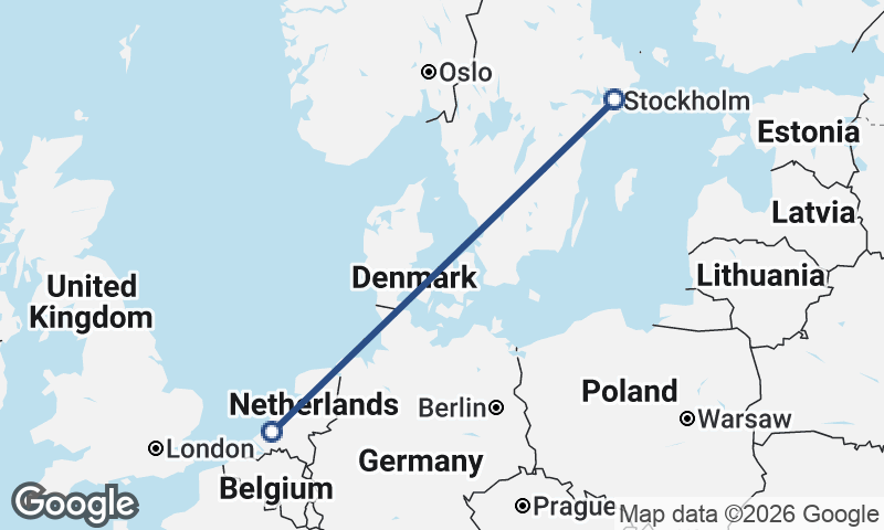 Rotterdam to Stockholm