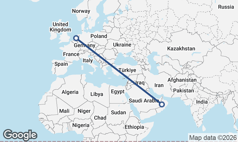 Netherlands to Oman