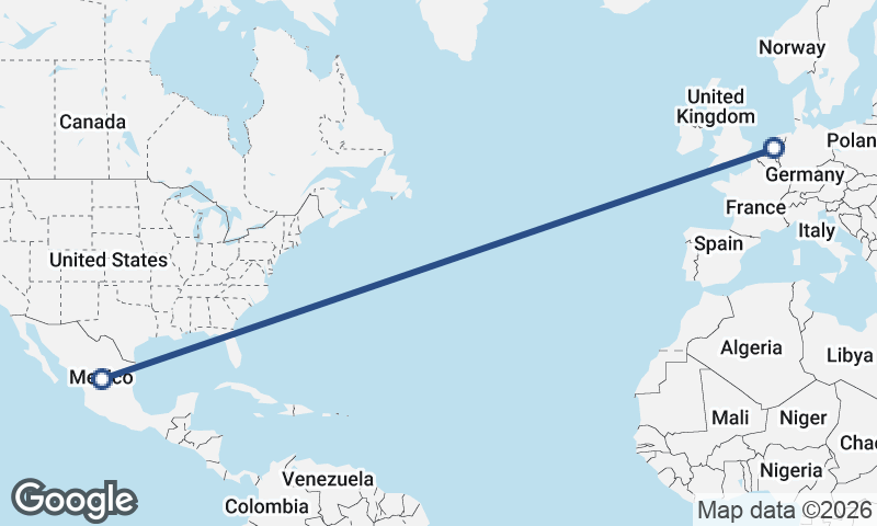 Netherlands to Mexico