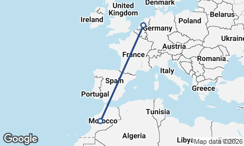 Netherlands to Morocco
