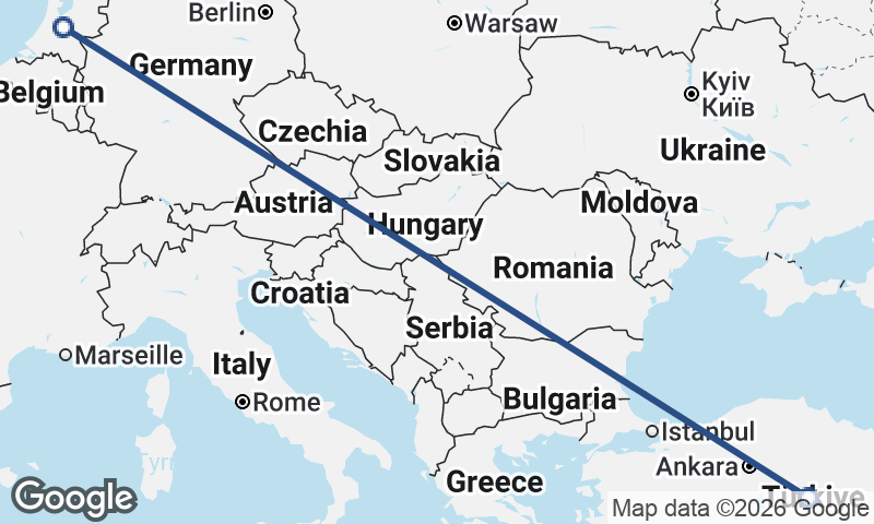 Netherlands to Turkey