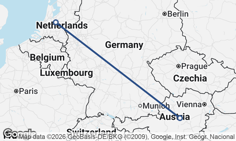 Netherlands to Austria