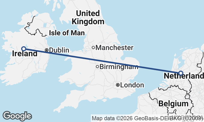 Netherlands to Ireland