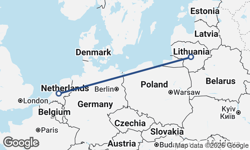 Netherlands to Lithuania