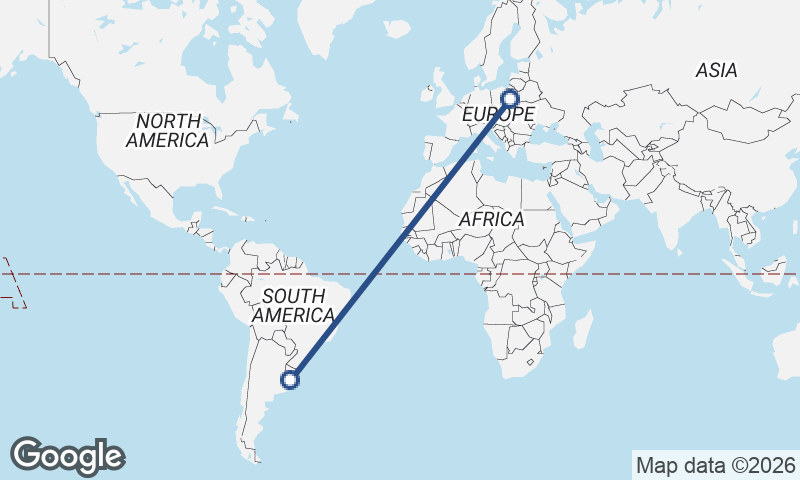 Warsaw to Montevideo