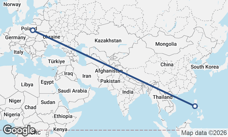 Warsaw to Manila
