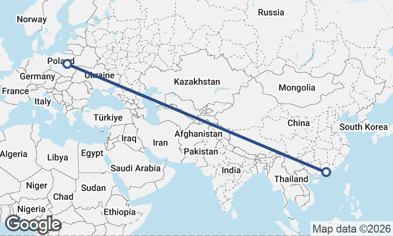 Warsaw to Macau