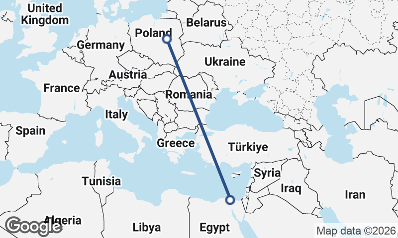 Warsaw to Port Said