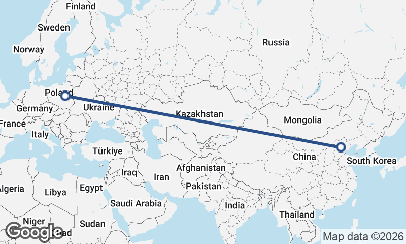 Warsaw to Beijing