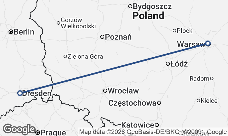 Warsaw to Dresden
