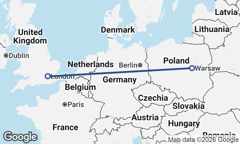 Warsaw to London