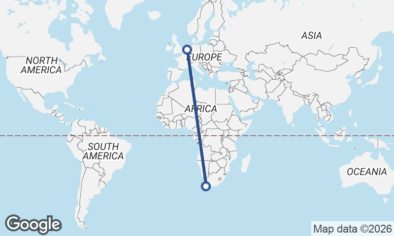 Amsterdam to Cape Town