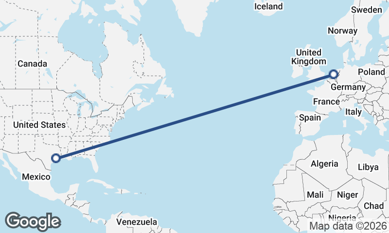 Amsterdam to Houston