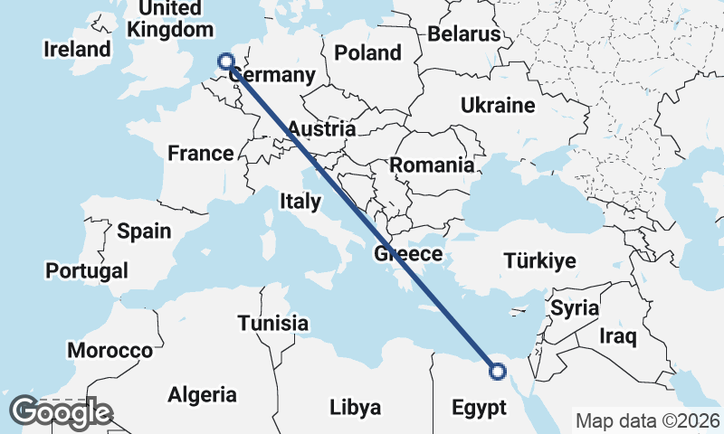 Amsterdam to Cairo
