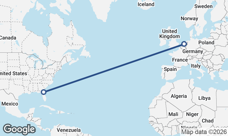 Amsterdam to Jacksonville