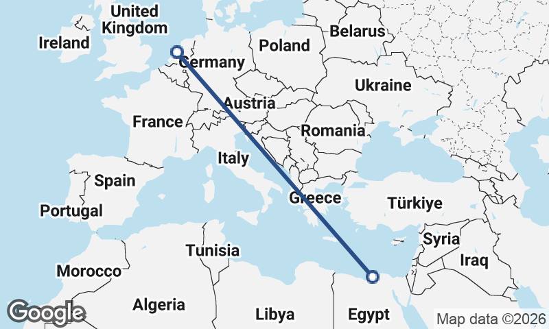 Amsterdam to Alexandria