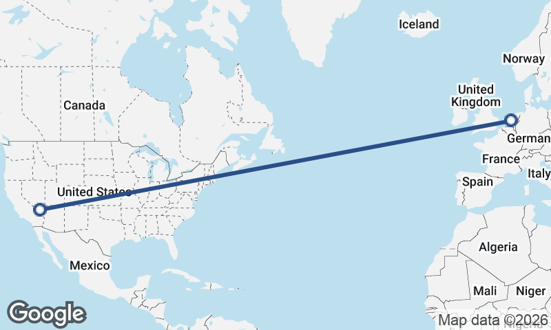 Amsterdam to Las Vegas
