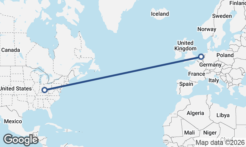 Amsterdam to Cincinnati