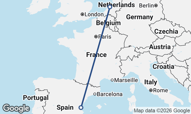 Amsterdam to Valencia