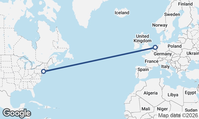 Amsterdam to New York