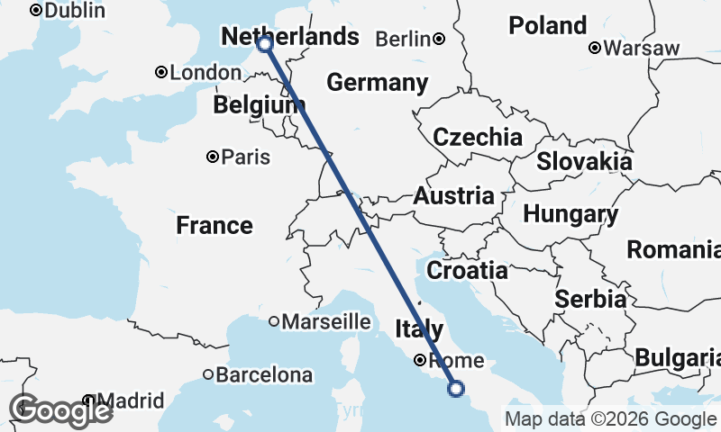 Amsterdam to Naples