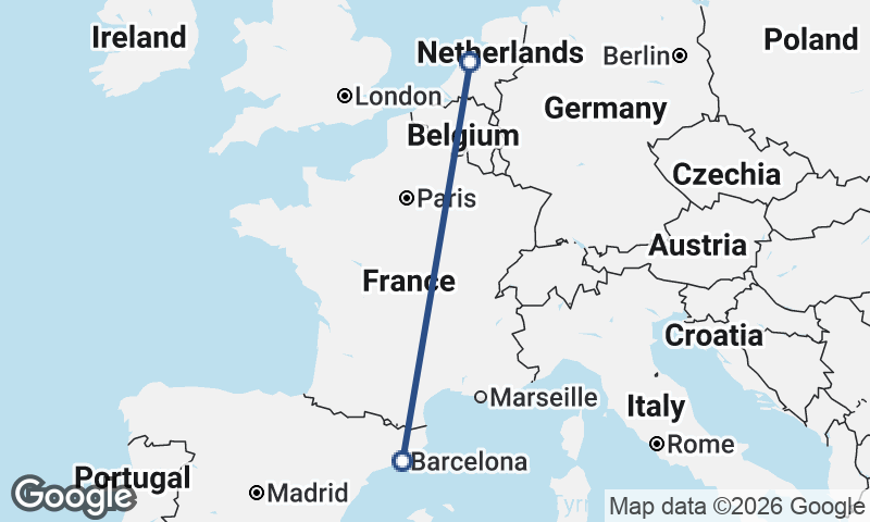 Amsterdam to Barcelona