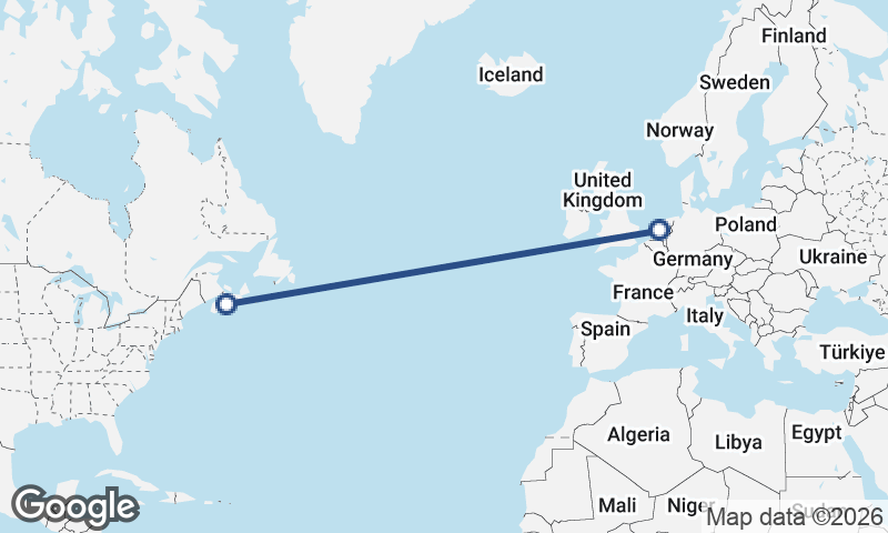 Amsterdam to Halifax