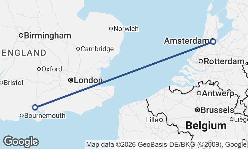Amsterdam to Southampton