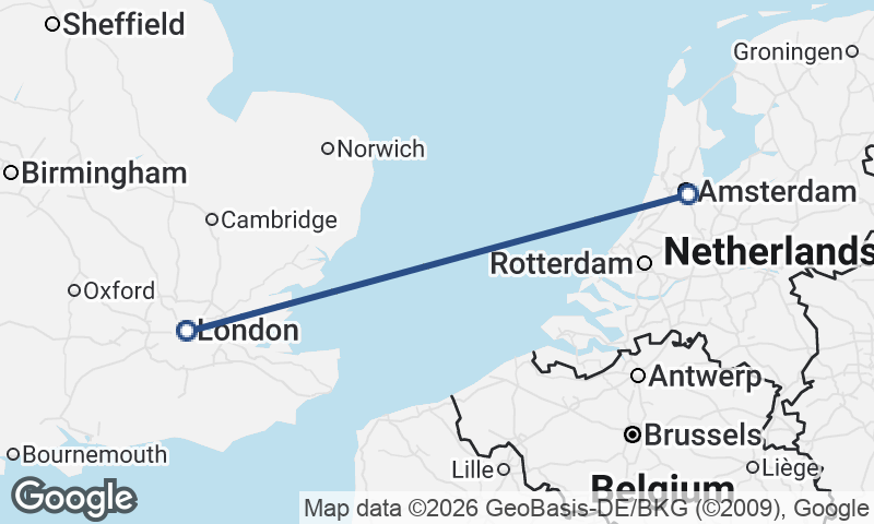 Amsterdam to London