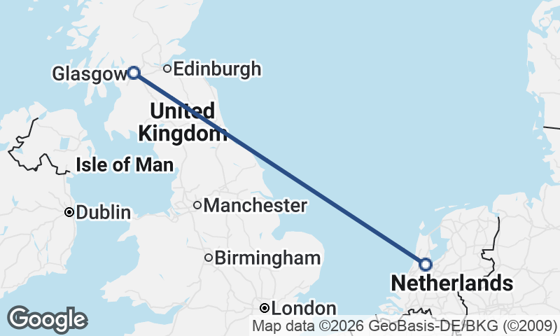 Amsterdam to Glasgow