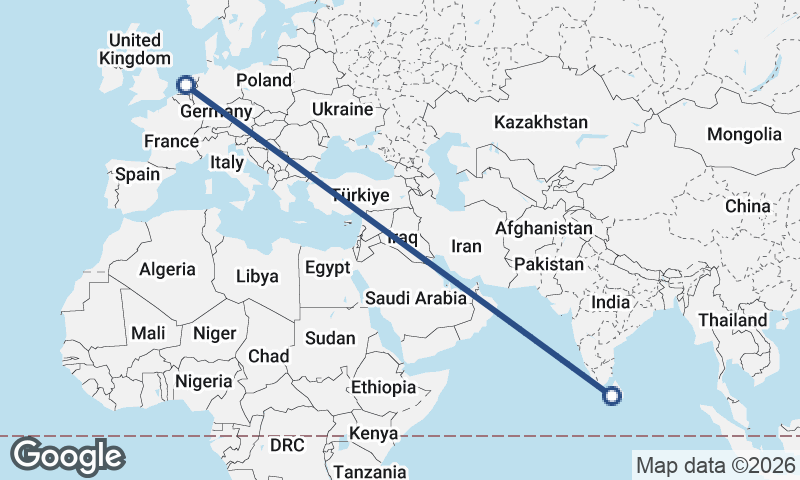 Amsterdam to Colombo