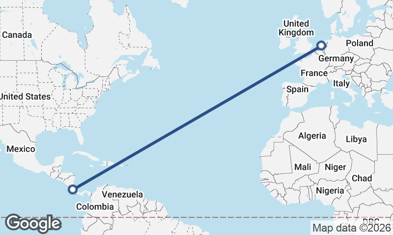 Amsterdam to San José