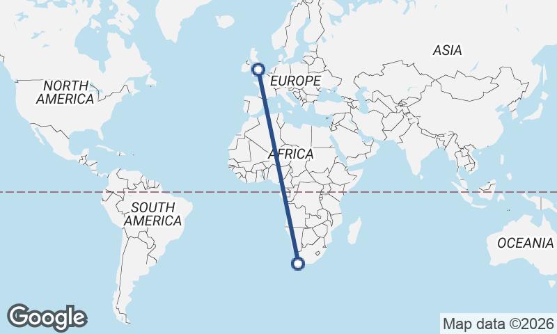 Birmingham to Cape Town