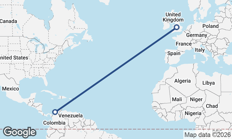 Birmingham to Cartagena