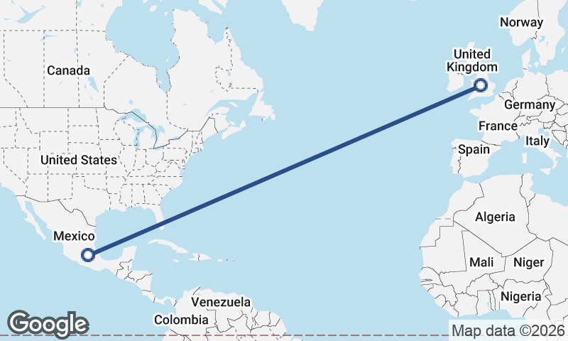 Birmingham to Mexico City